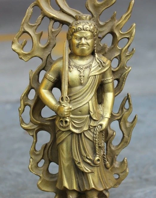 8 &quotКитайская Чистая латунь буддистская японская фудо-Мио-о ачаланата Будда