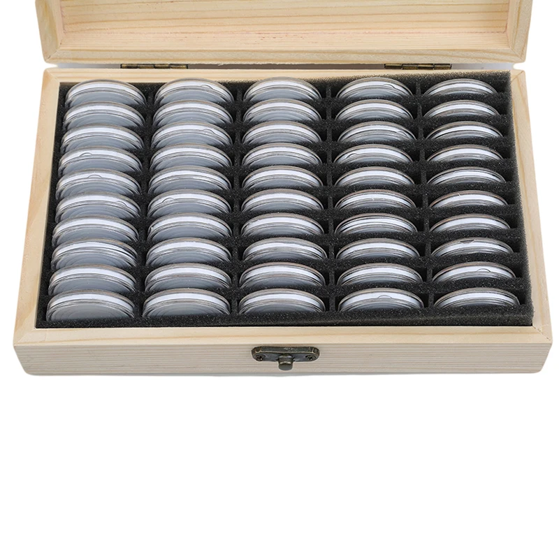 Solid Wood Color Commemorative Coin Display Box Protection Wooden Case Storage | Дом и сад
