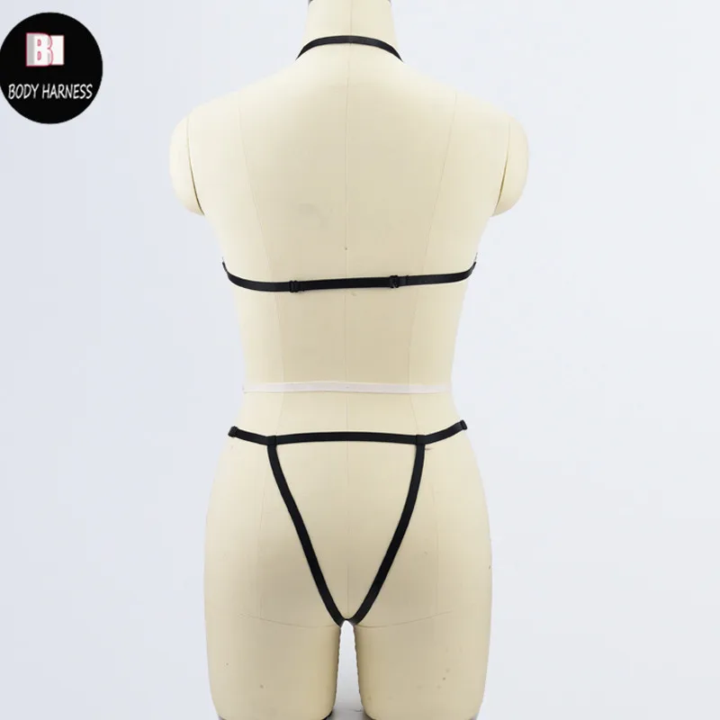 Женский топ в готическом стиле эластичный регулируемый ремень для тела платье