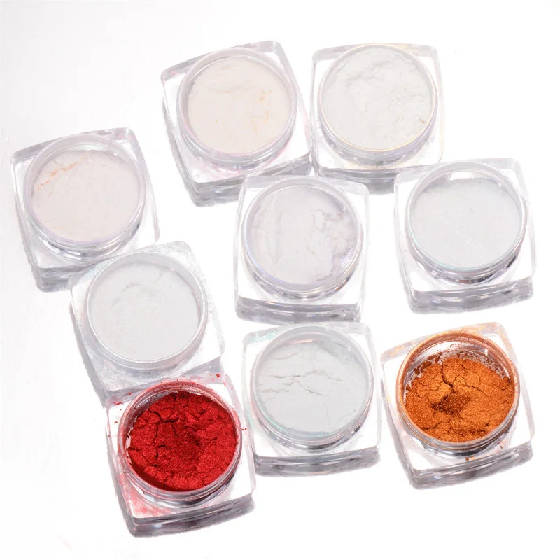 Сверкающая пигментная пудра для ногтей 1 г золотого синего фиолетового цвета