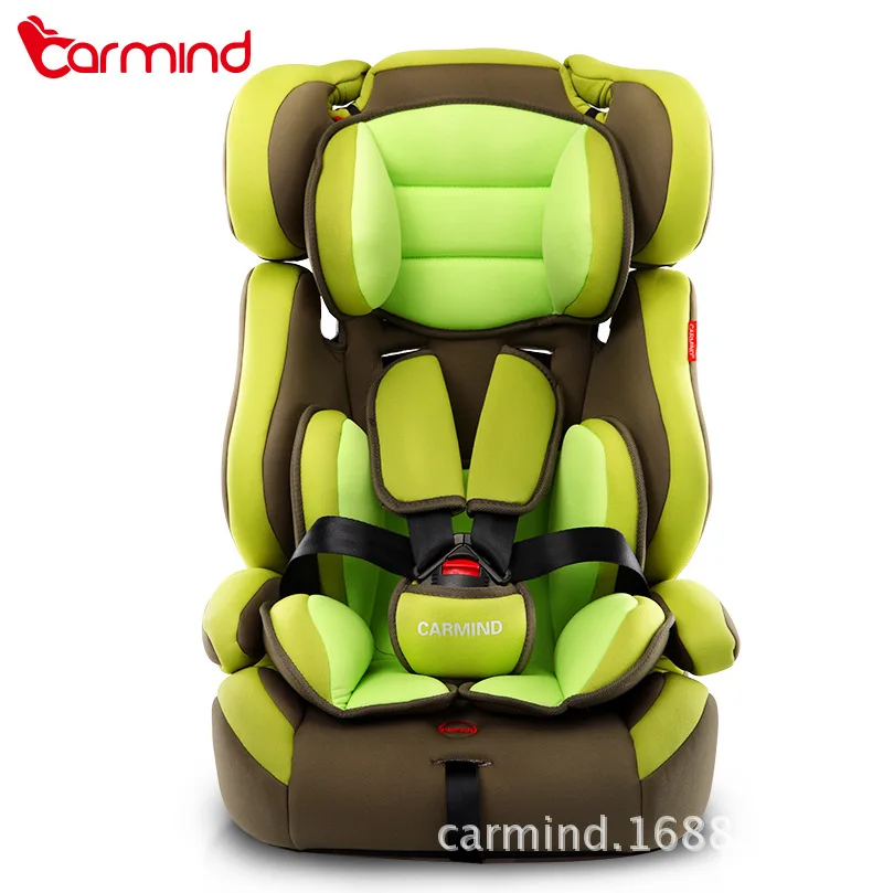 Детское автокресло безопасности для детей 9-12 лет один заменитель ISOFIX 3C - Цвет: green