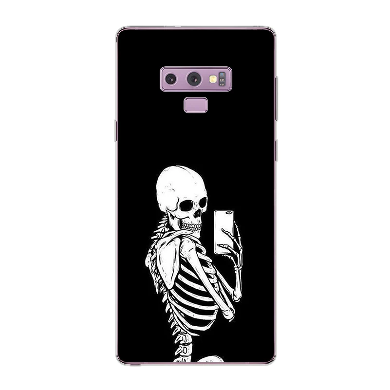 Ciciber чехол для телефона Samsung Galaxy Note 9 8 5 4 3 Note9 Note8 Мягкий ТПУ человеческий скелет |