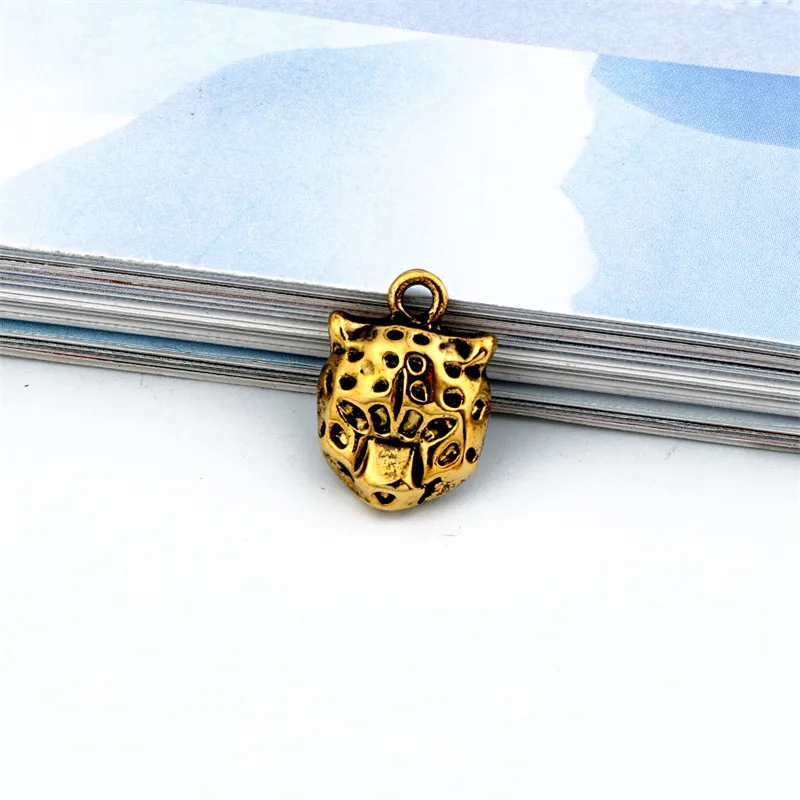 baozi leopard 5 шт Панк животных тигра леопарда сплава Подвески фурнитура крутые конусы серьги браслет ювелирные изделия сделать аксессуары ручной работы C133 - Окраска металла: baozi leopard
