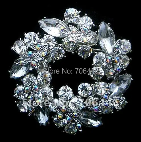 Серебряный тон прозрачная СТРАЗА бриллиант с украшением в виде кристаллов
