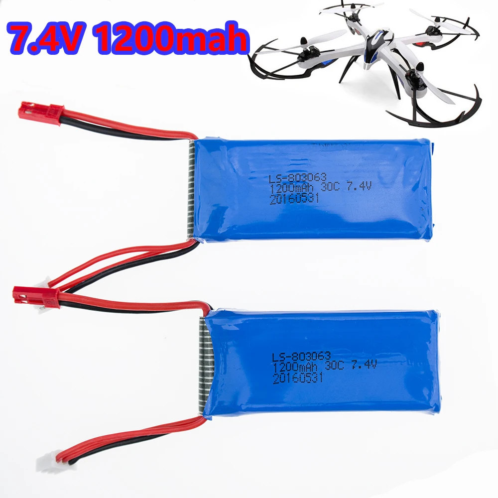 2 шт. 7 4 в 1200 мАч 30C Li po батарея для YiZhan Tarantula X6 MJX X101 X102h JRC H16 WLtoys V353 V353B V666 запасные