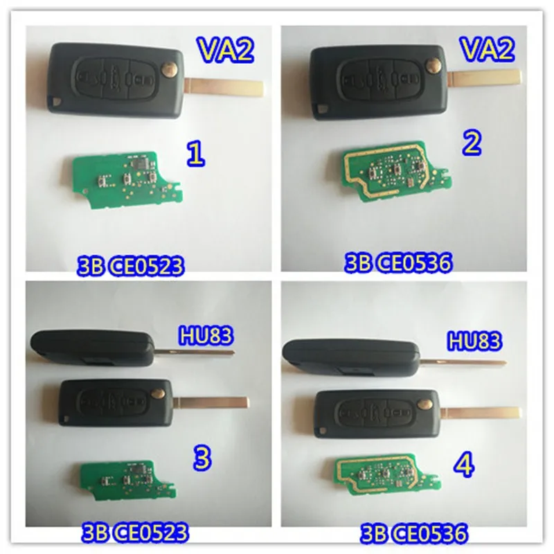 CE0536 3 Кнопки Отразить Дистанционный Ключ 433 МГц Пригодный Для Peugeot 207 208 307 308 407 408 607