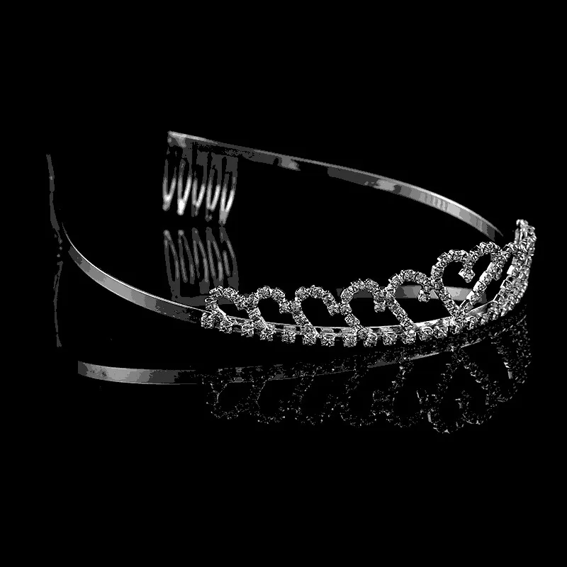 Hairwear Crystal Tiara Fashion Headband Crown Princess Handmade Tiaras Hair Jewelry Gift Wedding Dress Accessories Crowns QZ056 | Украшения