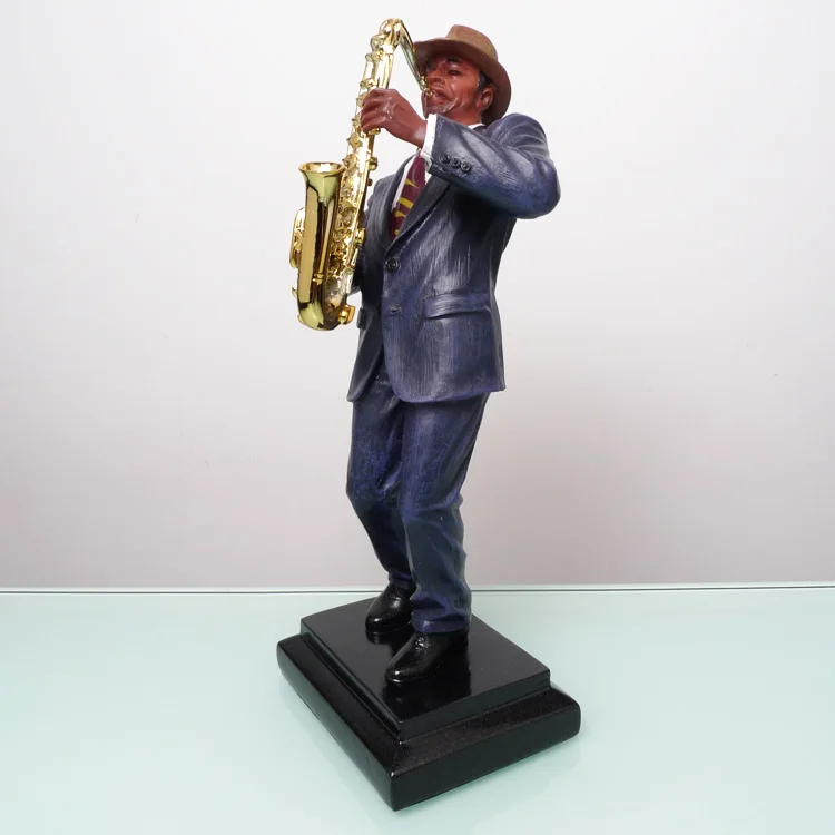 Бесплатная доставка статуэтка проигрывателя Sax бюста музыканта из смолы