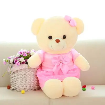 60-100 см 3 цвета плюшевый медведь куклы Ted плюшевые игрушки с Юбка Мягкие Животные