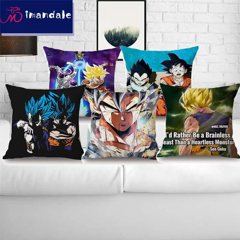18 дюймов японского аниме Dragon Ball Z House Декоративные Чехлы на подушку Goku принты наволочки домашние декоративные подушки