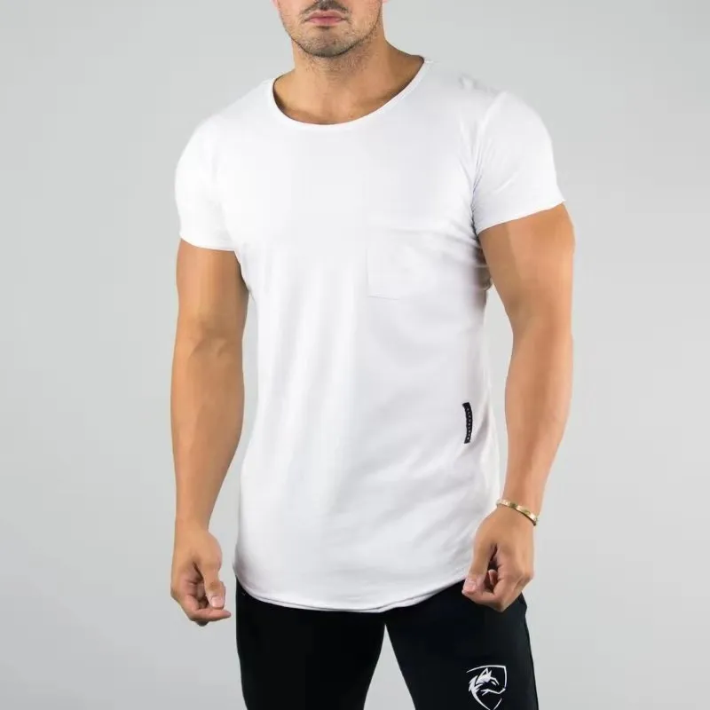 ALPHALETE Новая мужская летняя Фитнес Бодибилдинг хлопковая футболка спортивные