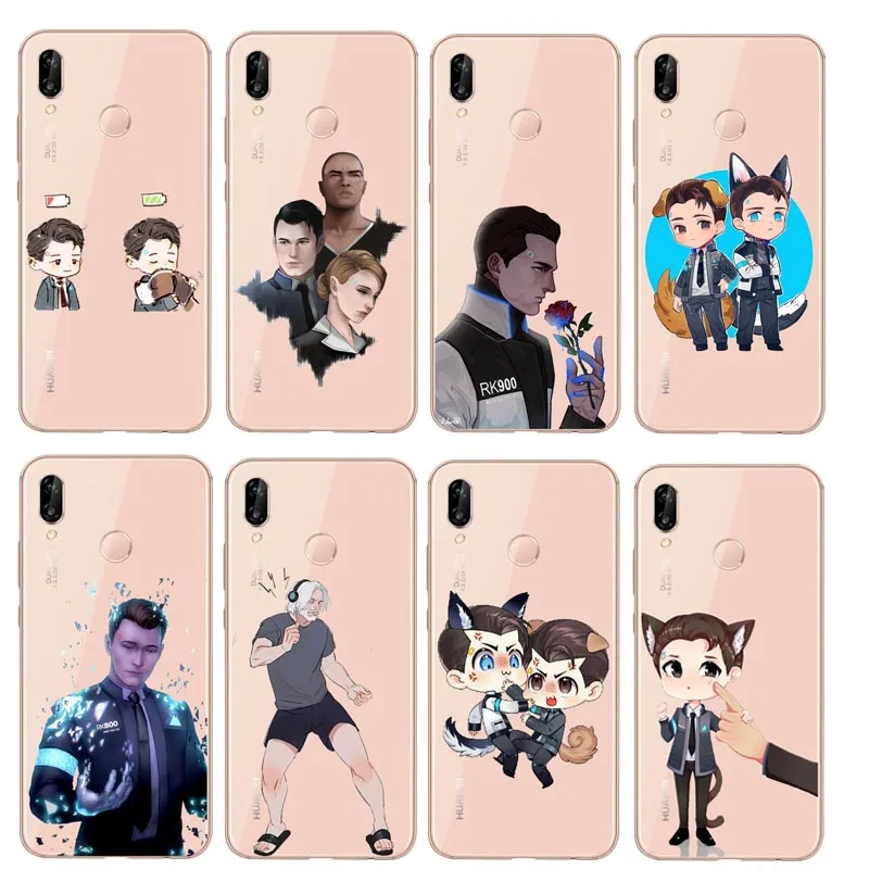 Детройт стать человеком Android RK800 Коннор Кара Мягкий силиконовый чехол для