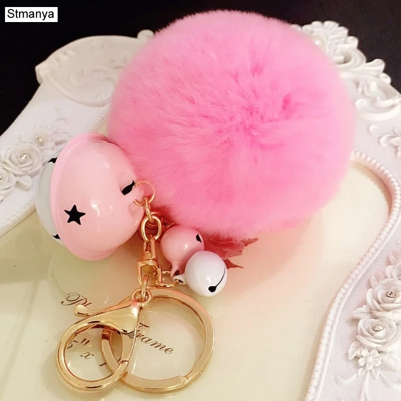 

Hair ball key ring cute handbags plush ornaments car key chain pendant K1507