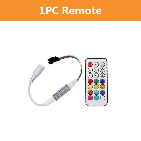 1PC Remote 12 В WS2811 IC RGB неоновая лента полноцветная 5050 Светодиодная лента светильник Водонепроницаемая неоновая вывеска лента лампа светильник с питанием 1-5 м - Испускаемый цвет: 1PC Remote