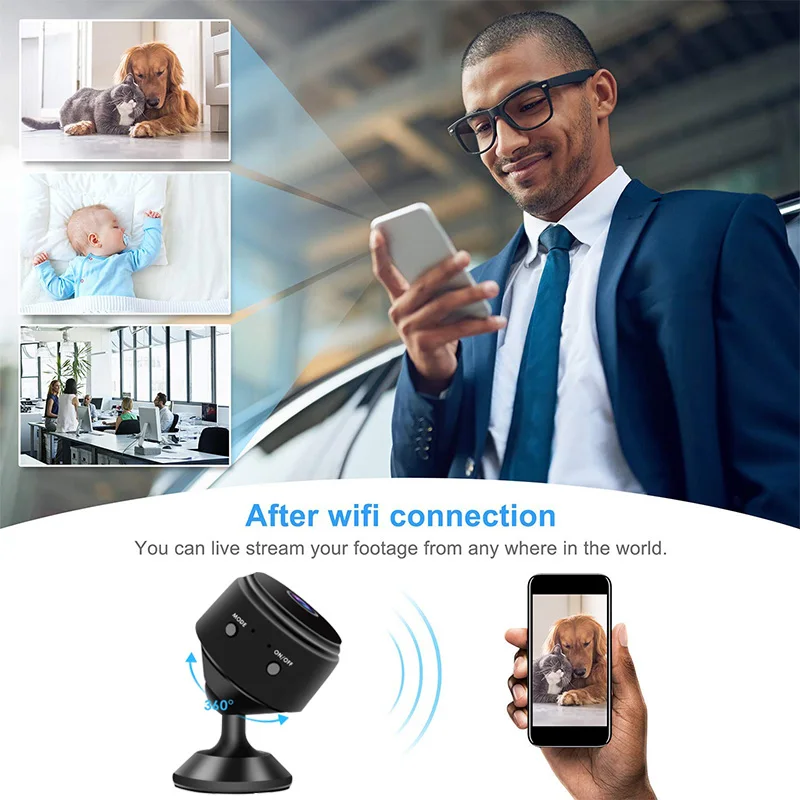 Мини Wi Fi камера A9 Full HD 1080P инфракрасная микро ночного видения беспроводная IP P2P