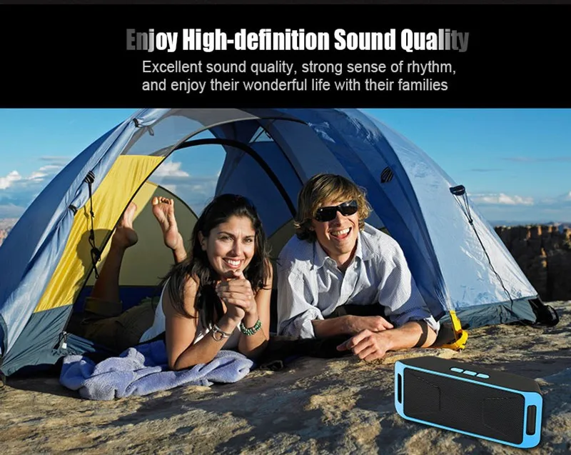 SC308 Мини Bluetooth 4 0 беспроводной динамик TF SD карта USB FM радио двойной бас звук