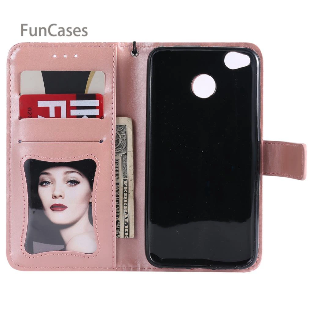 Чистый цвет лоза чехол на магнитном замке Funda Redmi 4X для телефона из искусственной