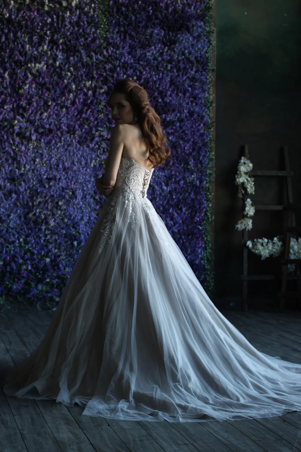 

Eslieb High quality Sweetheart A Line Wedding dresses Lace with beads wedding dress 2019 Made in China