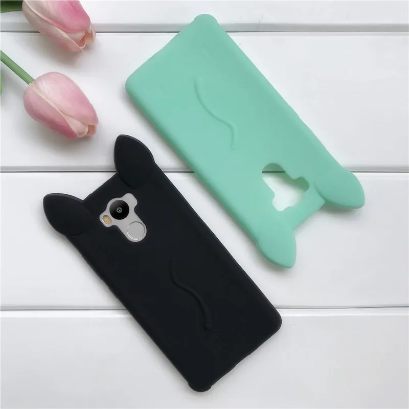 Xiaomi Redmi 4 чехол Роскошный 3D Мультяшные кошачьи уши Мягкий силиконовый Полный