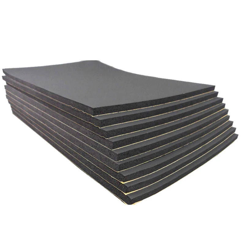 

Hot 9 Pcs 6mm Self Adhesive Car Sound Proofing Deadener Foam Pad Insulation 30x50cm BX