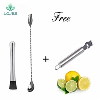 stainless steel cocktail muddler and mixing spoon make flavour bursting lemon zester grater