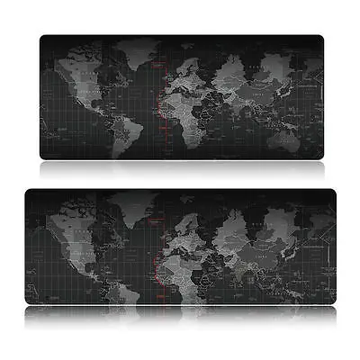 80x30 см большой Non Slip карта мира игры Мышь Коврик для компьютерной клавиатуры