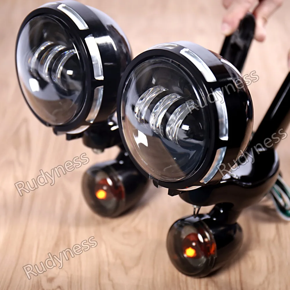 Вспомогательный кронштейн для светодиодного освещения Black Burst Harley Electra Glide Road King