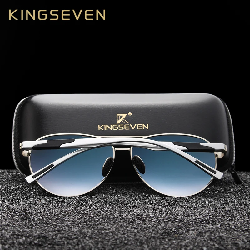 Мужские Солнцезащитные очки-авиаторы KINGSEVEN классические алюминиевые очки с