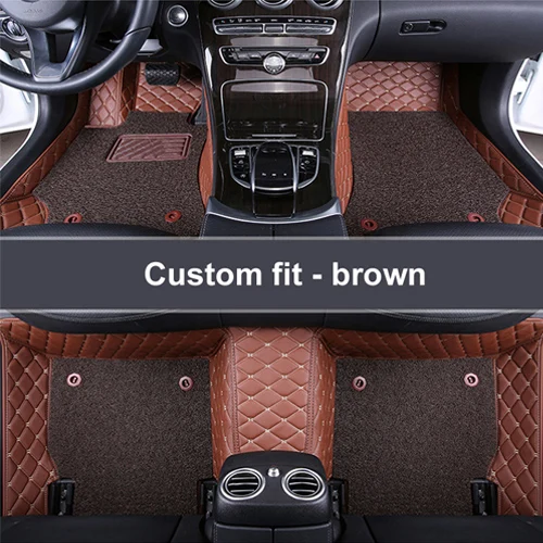 brown Автомобильные коврики двойной Съемный для Toyota Camry 40 Corolla RAV4 Verso FJ Land Cruiser LC 200 Prado 150 120 Автомобильный Ковер - Название цвета: brown