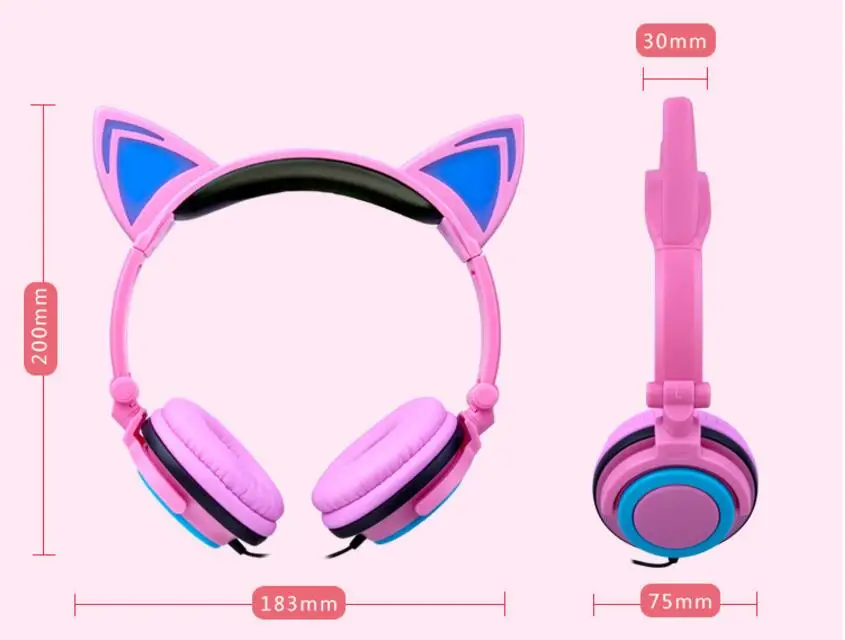 Складные и блестящие Bluetooth спортивные плееры наушники детские милые кошачьи наушники для взрослых Косплей смешной наушник