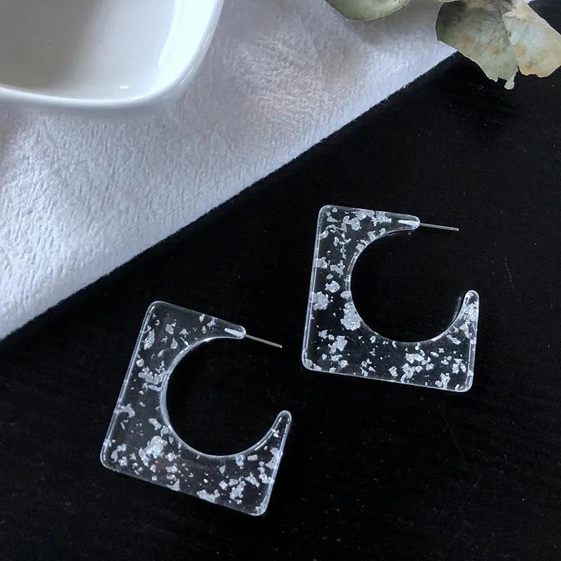 A109 Catwalk Statement Acetic Acid Geometric Irregular Gold Foil Earrings Ear Stud Sexy Brincos Women Party Jewelry | Украшения и