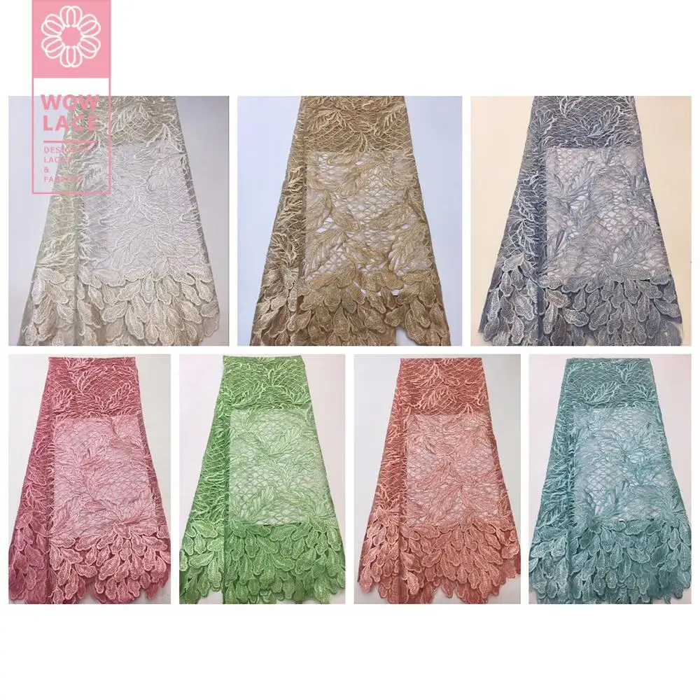 

Water Soluble Style 2019 Peach Color Flower Embroidery Lace Fabric For Guinean Wedding Dress Sewing Tulle Mesh Voile Cord Laces