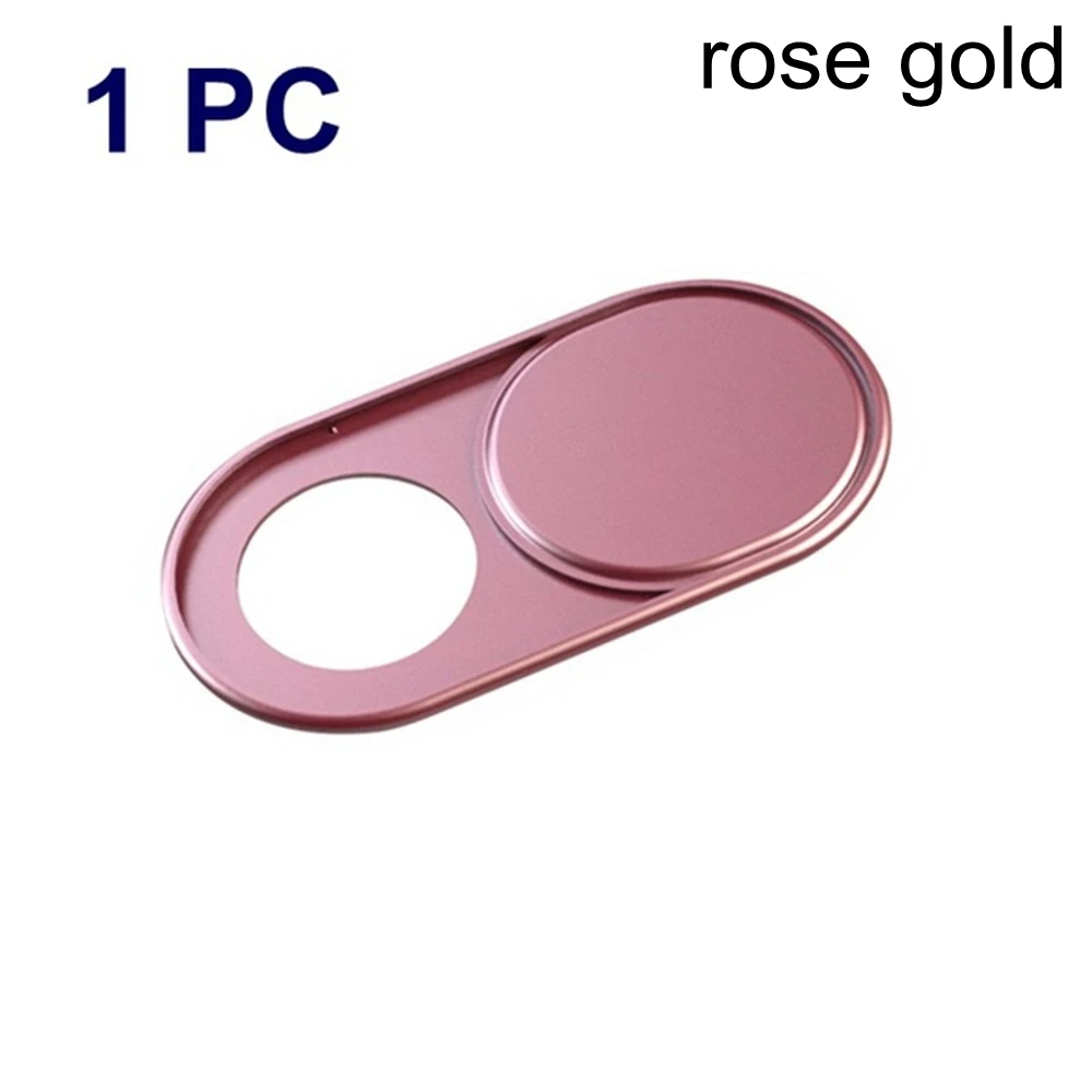 1pc rose gold Слайдер для камеры, Защитная Наклейка для конфиденциальности, Универсальная металлическая веб-камера, чехол для ноутбука, планшета, телефона, ультратонкая наклейка для затвора - Цвет: 1pc rose gold