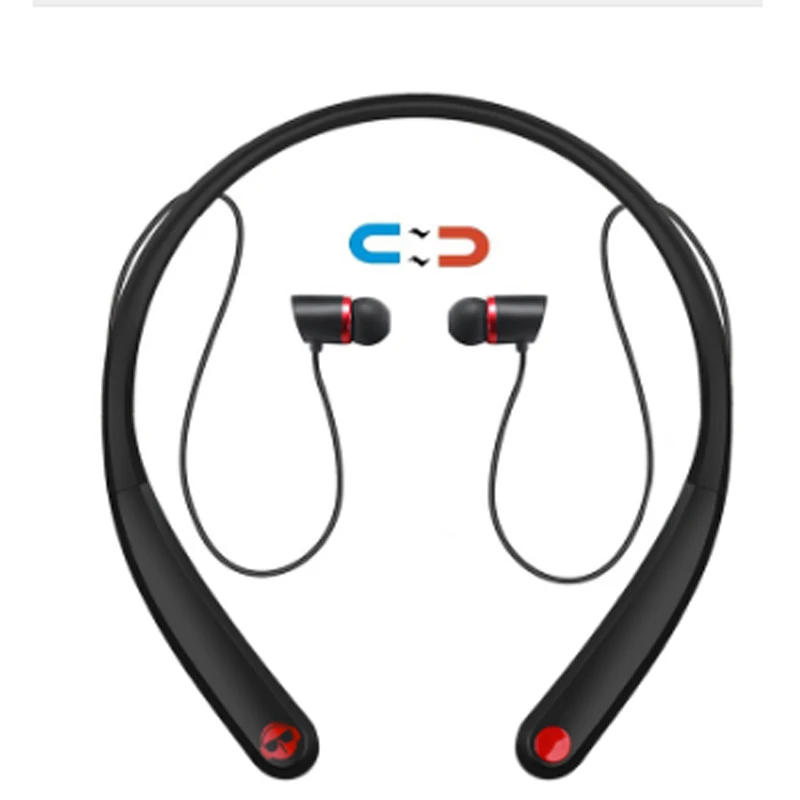 Bluetooth гарнитура HV990 беспроводные магнитные наушники с шейным ободом