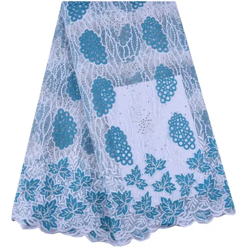 As Picture White African Lace Fabric For Parties Wedding Milk Silk Embroidered Lace Fabric High Quality Lace French Lace Fabric 1644 - Цвет: As Picture