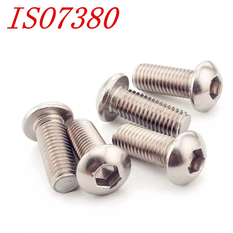 5 50 шт. винты с шестигранной головкой из нержавеющей стали ISO7380 304 M2 M2.5 M3 M4 M5 M6