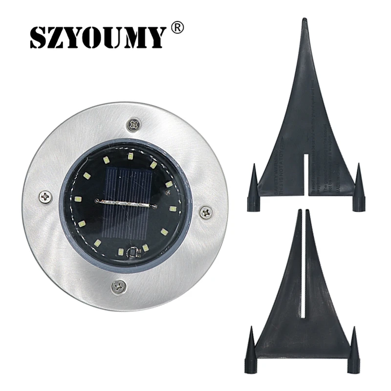 SZYOUMY 12LED солнечный свет для дома, сада, двора, лужайки погребенный свет Открытый Путь садовый настил лампа солнечная энергия под грунтовый светильник