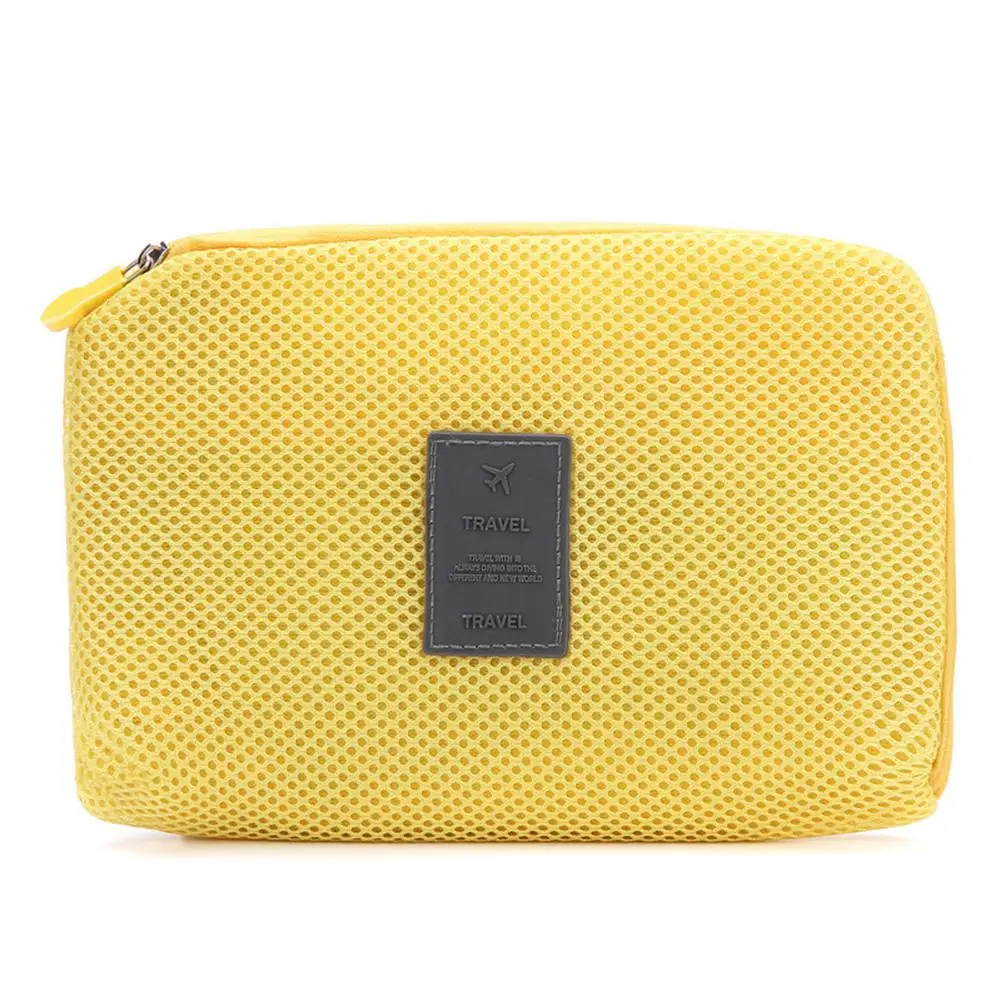 Yellow large PinShang противоударный дорожный цифровой USB зарядный кабель чехол для наушников косметический Органайзер - Цвет: Yellow large