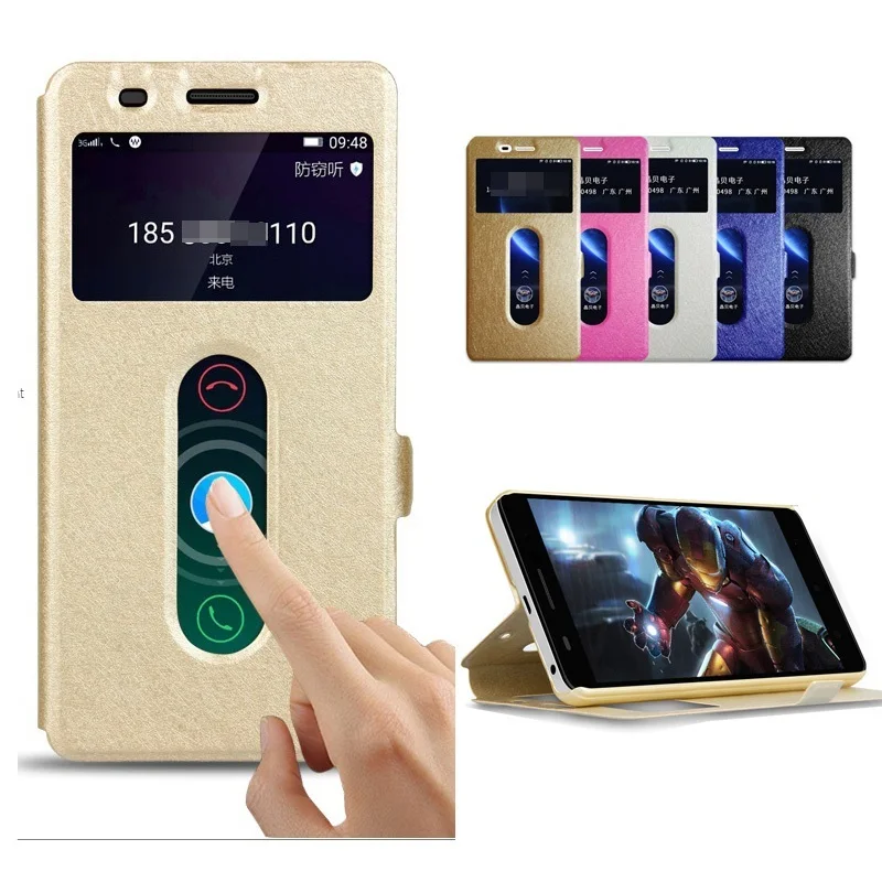 Чехол для Lenovo S90 чехол с откидной крышкой и подставкой окна Жесткий из ПК телефона