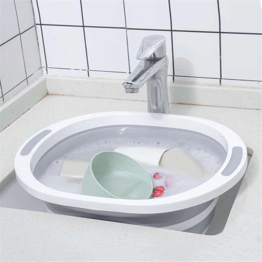 Dropship Kitchen Chopping Blocks Silicone Foldable Cutting Board Collapsible Clothes Wash Basin Vegetable Fruit Washing Basket | Дом и сад