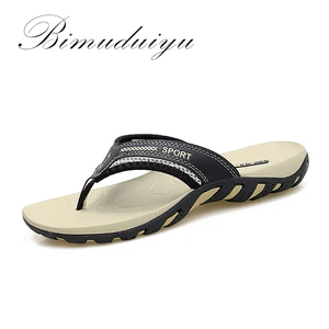 BIMUDUIYUБрендовые мужские Вьетнамки; Летние модные пляжные сандалии; Удобные классические массажные пляжные шлепанцы для мужчин