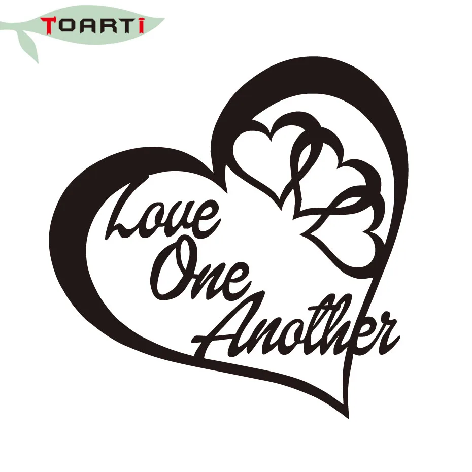 Love One Heart виниловая наклейка на окно автомобиля для стенок бампера символ мира