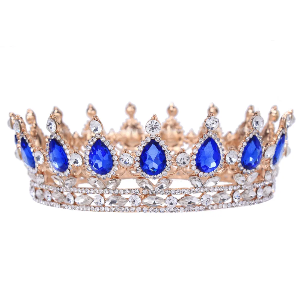 Винтаж барокко queen King Невеста тиара Корона для Для женщин головной убор