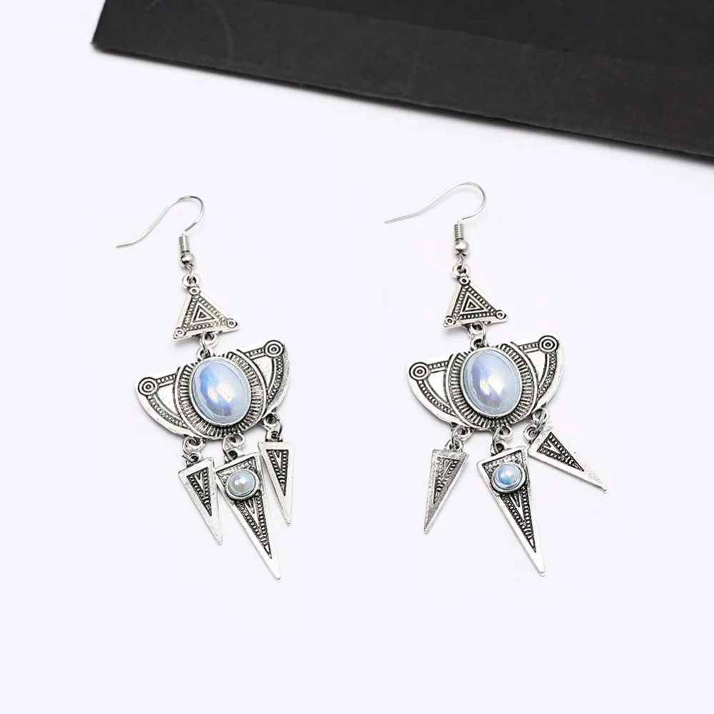 MESTILO Boho Винтаж Щепка жемчужной Овальный Треугольники Jhumka кисточкой серьги для