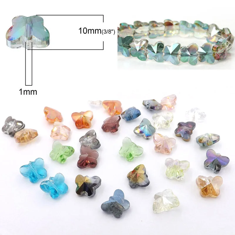 Бусины QIAOHE хрустальные, 10x8 мм, 50 шт.