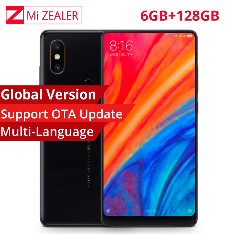 Глобальная версия Xiaomi Mix 2 S 6 ГБ ОЗУ 128 Гб ПЗУ Snapdragon 845 5 99 &quotполный экран AI камера