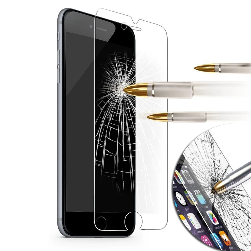 1000 шт./лот 0 26 мм 2.5D Закаленное стекло для iphone X 8 8plus 7 6 5 Galaxy S7 S6 Note Защита экрана с