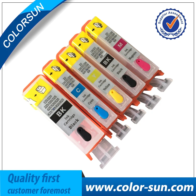 

5pcs BCI-320 BLI-321 Refillable ink cartridges empty for Canon MP540 MP620 MP630 MX860 MX870 printer cartridge with chips