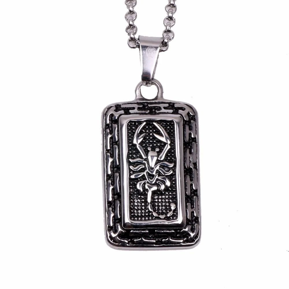 

Stainless Steel Scorpion Pendant Necklace Animal Jewelry Punk Rock Chain For Man And Woman Pendant Jewelry