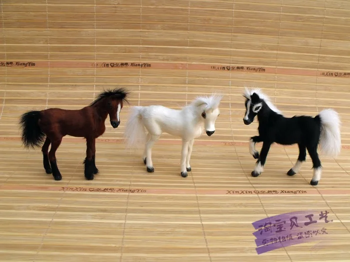 Имитация меха лошади модель игрушка украшение дома подарок h1449|toys gift|horse simulatorfur toy